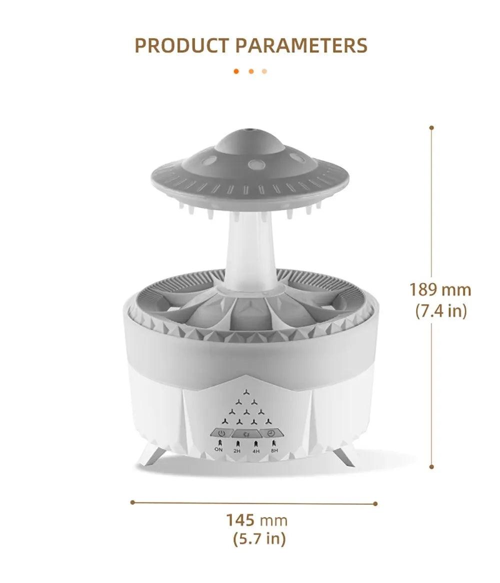 Umidificador de Ar Aierwill UFO Ultrassônico com Difusor de Aromaterapia